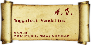 Angyalosi Vendelina névjegykártya